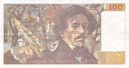 France 100 Francs Delacroix - 1991 Série F.171 - Petit filigrane - TB+