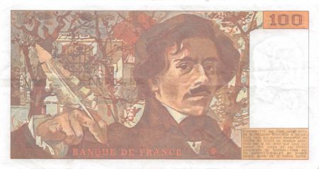France 100 Francs Delacroix - 1991 Série J.205 - TTB
