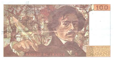 France 100 Francs Delacroix - 1991 Série K.204 - TTB