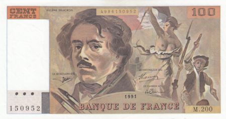 France 100 Francs Delacroix - 1991 Série M.200