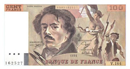 France 100 Francs Delacroix - 1991 Série V.184