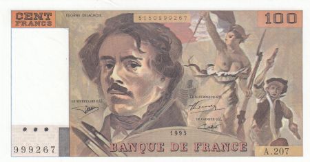 France 100 Francs Delacroix - 1993 Série A.207