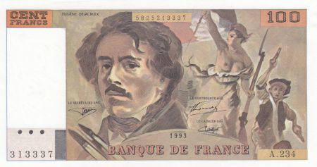 France 100 Francs Delacroix - 1993 Série A.234