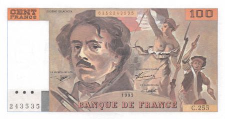 France 100 Francs Delacroix - 1993 Série C.255 - SPL