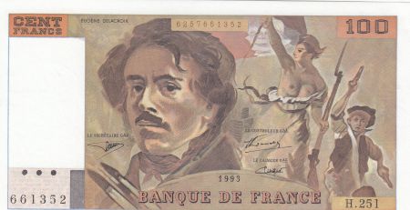 France 100 Francs Delacroix - 1993 Série H.251