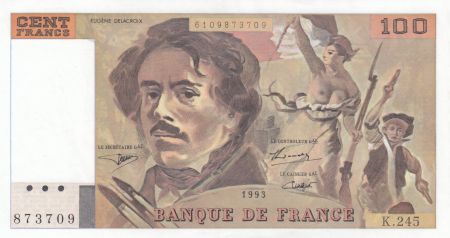 France 100 Francs Delacroix - 1993 Série K.245