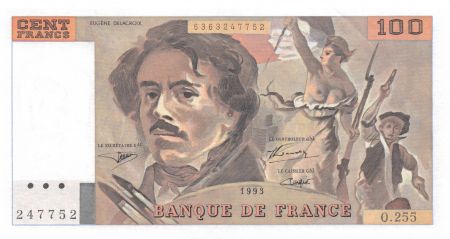 France 100 Francs Delacroix - 1993 Série O.255 - SPL