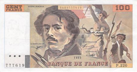 France 100 Francs Delacroix - 1993 Série P.220 - TTB