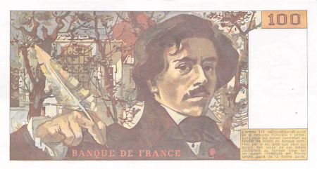 France 100 Francs Delacroix - Années variées 1978-1995 - PSUP