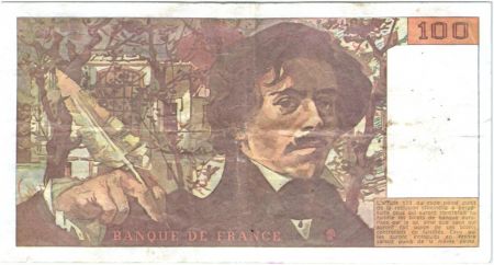 France 100 Francs Delacroix - Années variées 1978-1995 - TTB