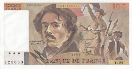 France 100 Francs Delacroix - Y.64 - 1983