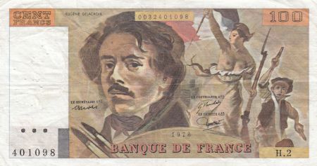 France 100 Francs Delacroix 1978 - Série H.2