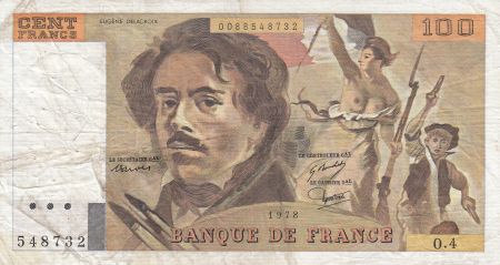 France 100 Francs Delacroix 1978 - Série O.4
