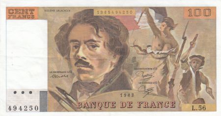 France 100 Francs Delacroix 1982 - Série L.56