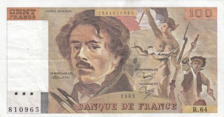 France 100 Francs Delacroix 1983 - Série R.64
