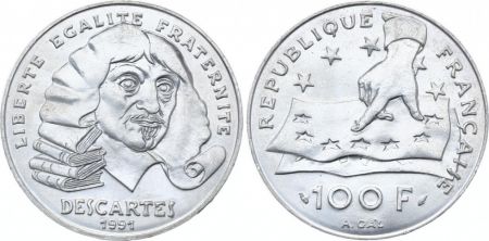 France 100 Francs Descartes - 1991 Argent