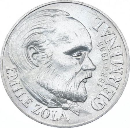France 100 Francs Emile Zola - Germinal 1985 Argent