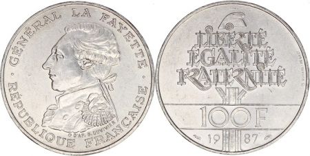 France 100 Francs Général La Fayette - 1987 Argent
