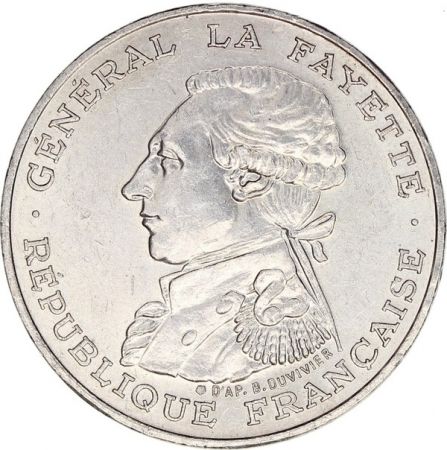 France 100 Francs Général La Fayette - 1987 Argent