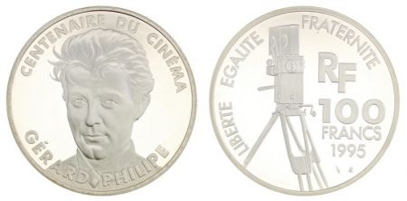France 100 Francs Gérard Philippe - Centenaire du Cinéma - 1995