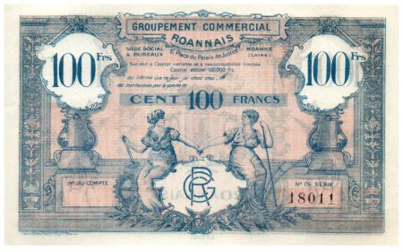 France 100 Francs Groupement Commercial Roannais - 1945-1960 - SUP
