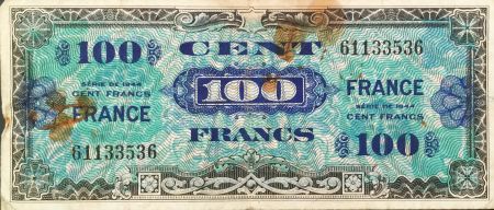 France 100 Francs Impr. américaine (drapeau) - 1944 - Sans série - PTB