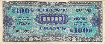 France 100 Francs Impr. américaine (Drapeau) - 1944 - Série 2 - TTB