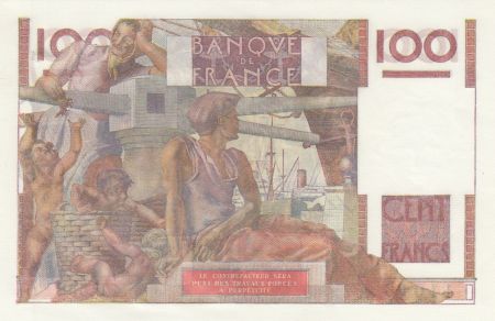 France 100 Francs Jeune Paysan - 01-10-1953 - Filigrane inversé