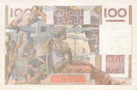 France 100 Francs Jeune Paysan - 02-10-1952 - Série N.502 - Filigrane inversé - TB+