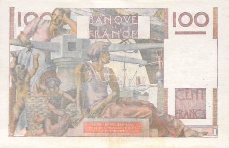 France 100 Francs Jeune Paysan - 02-10-1952 - Série R.502 - Filigrane inversé - TB+
