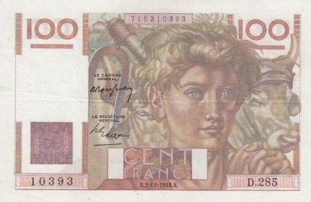 France 100 Francs Jeune Paysan - 02-12-1948 - Série D.285
