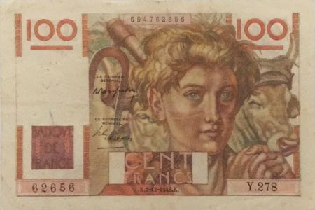 France 100 Francs Jeune Paysan - 02-12-1948 - Série Y.278 - TTB