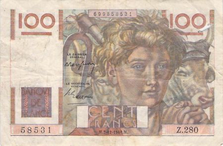 France 100 Francs Jeune Paysan - 02-12-1948 - Série Z.280 - PTB