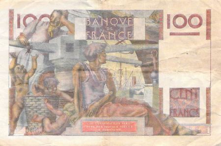 France 100 Francs Jeune Paysan - 04-03-1954 - Série O.590 - Filigrane inversé - TB