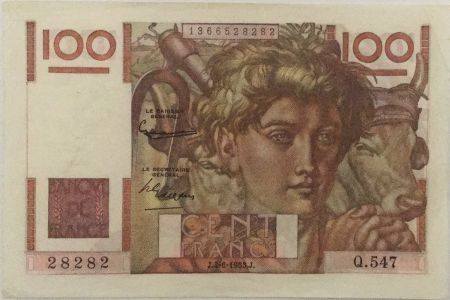 France 100 Francs Jeune Paysan - 04-06-1953 - Série Q.547 - TTB