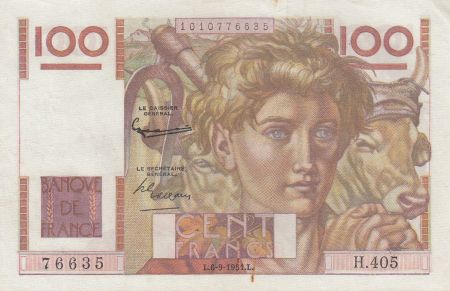 France 100 Francs Jeune Paysan - 06-09-1951 - Série H.405
