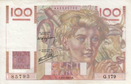 France 100 Francs Jeune Paysan - 09-01-1947 - Série Q.179