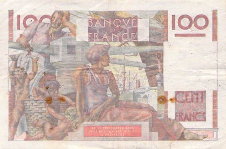 France 100 Francs Jeune Paysan - 12-10-1950 - Série T.367 - TB