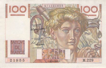 France 100 Francs Jeune Paysan - 15-04-1948 - Série M.229 - TTB+