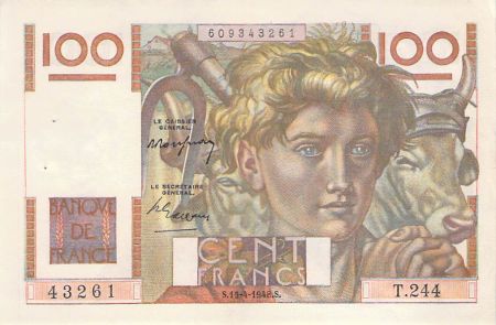 France 100 Francs Jeune Paysan - 15-04-1948 - Série T.244 - TTB+