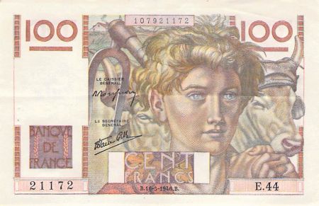 France 100 Francs Jeune Paysan - 16-05-1946 - Série E.44 - TTB