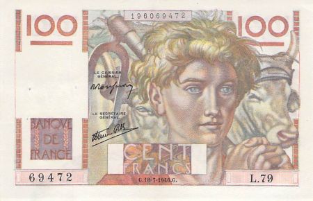 France 100 Francs Jeune Paysan - 18-07-1946 - Série L.79 - TTB