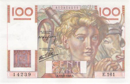 France 100 Francs Jeune Paysan - 19-12-1946 - Série E.161 - SUP