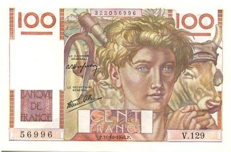 France 100 Francs Jeune Paysan - 1946