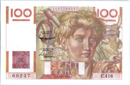 France 100 Francs Jeune Paysan - 1951 - C.416