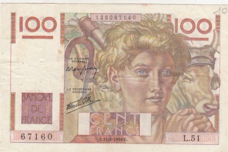 France 100 Francs Jeune Paysan - 31-05-1946 - Série L.51
