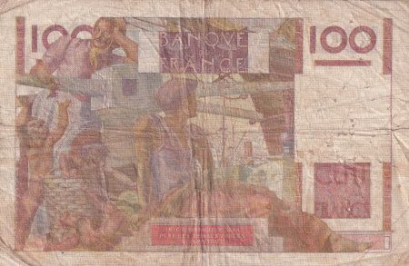 France 100 Francs Jeune Paysan - Filigrane Inversé - 01-10-1953 Série W.559 - TB
