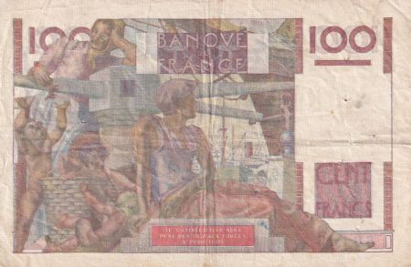 France 100 Francs Jeune Paysan - Filigrane Inversé - 02-10-1952 Série K.501 - TTB