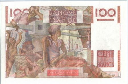 France 100 Francs Jeune Paysan - Filigrane Inversé - 1952 Série W.503