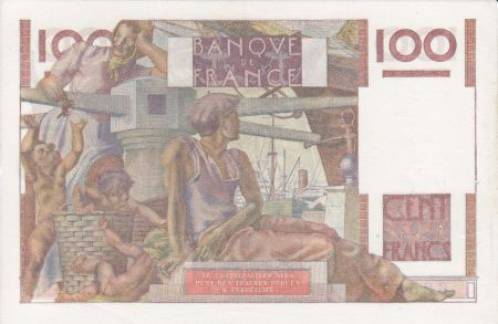 France 100 Francs Jeune Paysan - Filigrane Inversé - 1953 Série W.554